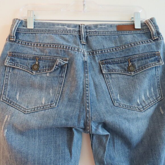 VINTAGE ABERCROMBIE & FITCH Y2K Low Rise Flap Pocket Distressed Jeans - Picture 13 of 16